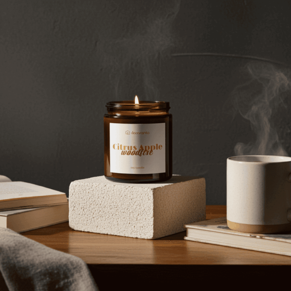 Świeca sojowa zapachowa CITRUS APPLE & WOODFIRE