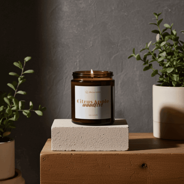 Świeca sojowa zapachowa CITRUS APPLE & WOODFIRE