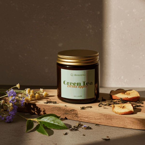 Świeca sojowa zapachowa GREEN TEA & CITRUS APPLE