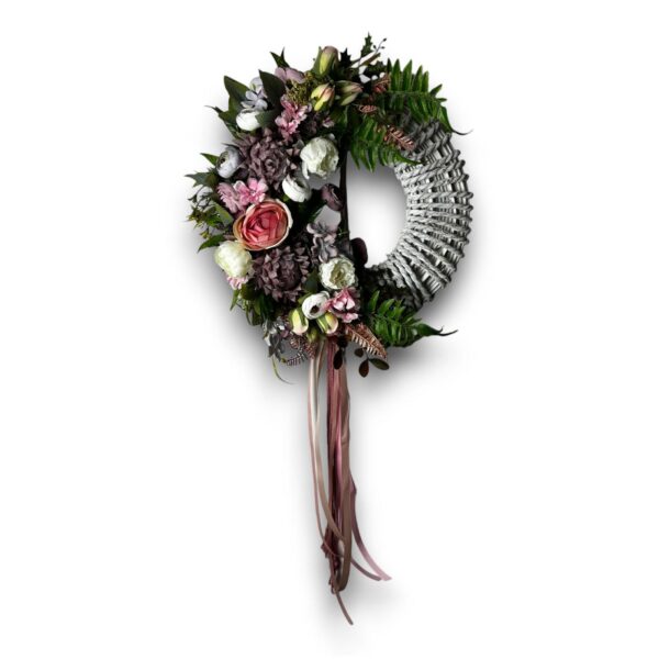 Wianek na drzwi boho dekoracyjny z jednej strony