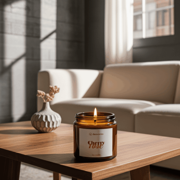 sswieca cherry rose 120 (6) Świeca sojowa zapachowa CHERRY & ROSE