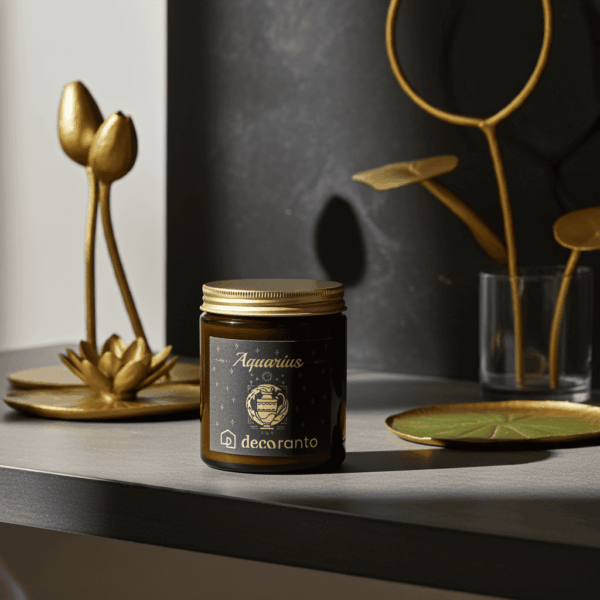 swieca aquarius 180 2 (2) Świeca sojowa zapachowa znaki zodiaku AQUARIUS (Wodnik)