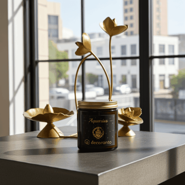 swieca aquarius 180 2 (3) Świeca sojowa zapachowa znaki zodiaku AQUARIUS (Wodnik)