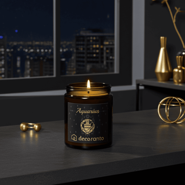 swieca aquarius 180 (2) Świeca sojowa zapachowa znaki zodiaku AQUARIUS (Wodnik)