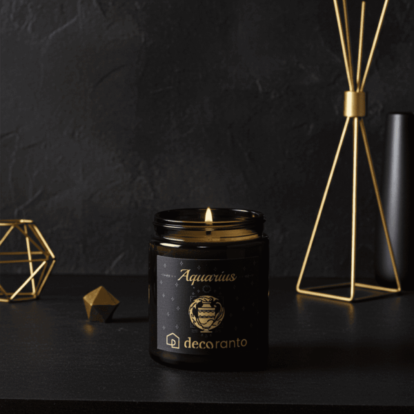 swieca aquarius 180 (3) Świeca sojowa zapachowa znaki zodiaku AQUARIUS (Wodnik)