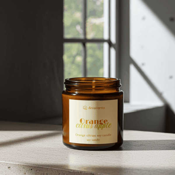 swieca orange citrus apple 120 (2) Świeca sojowa zapachowa CITRUS APPLE & ORANGE