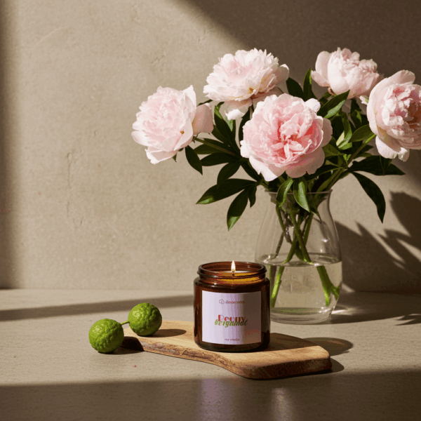 swieca peony bergamot 120 (4) Świeca sojowa zapachowa PEONY QUEEN & BERGAMOT