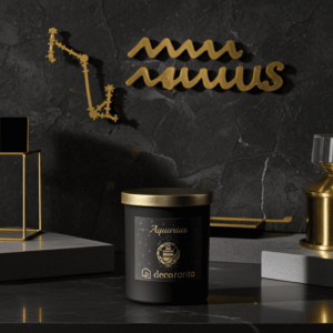 Świeca sojowa zapachowa znaki zodiaku AQUARIUS (Wodnik)