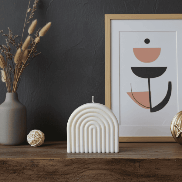 Świeca sojowa dekoracyjna Tęcza łuk rainbow