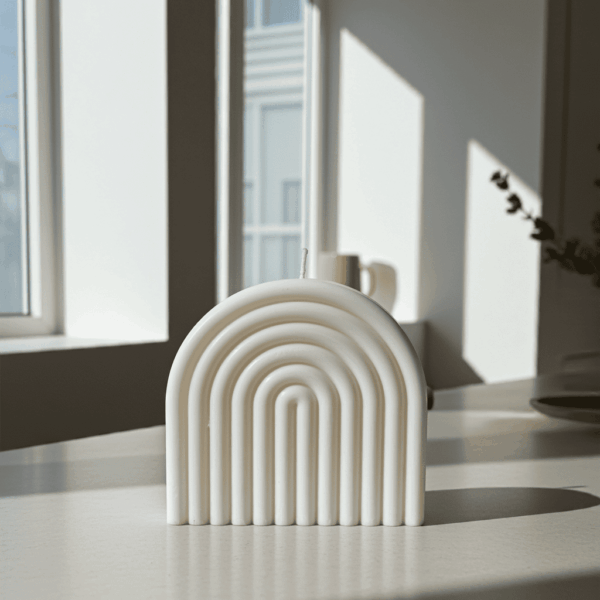 Świeca sojowa dekoracyjna Tęcza łuk rainbow