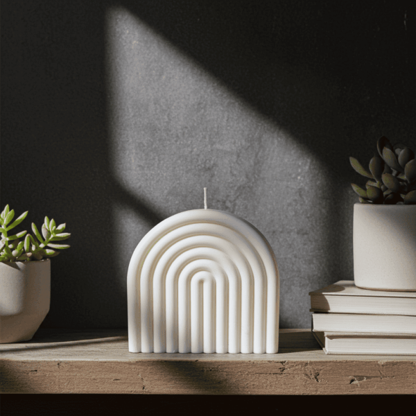 Świeca sojowa dekoracyjna Tęcza łuk rainbow