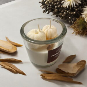 Świeca sojowa zapachowa PUMPKIN dynia w dużym szklanym pojemniku 400 ml