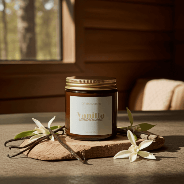 Świeca sojowa zapachowa VANILLA & SANDALWOOD