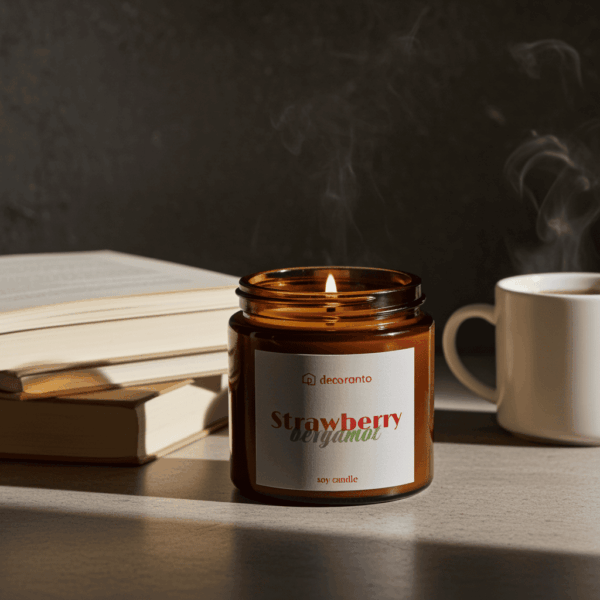 swieca strawberry bergamot 120 (1) Świeca sojowa zapachowa STRAWBERRY & BERGAMOT