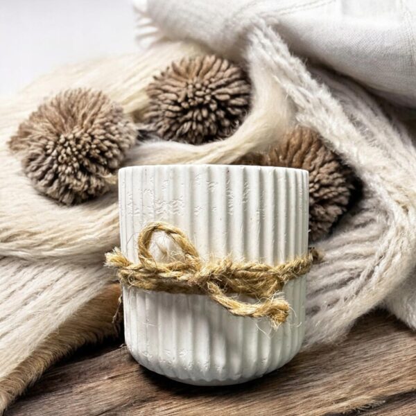 Świeca sojowa zapachowa MALINA w gipsowym kubku