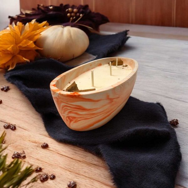 Świeca sojowa zapachowa w gipsowej łódce 350 ml