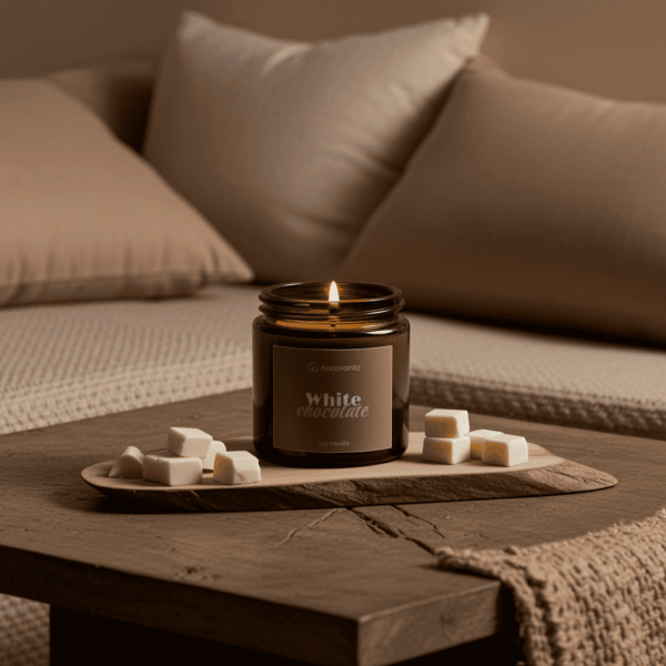 swieca white chocolate 120 (1) Świeca sojowa zapachowa WHITE CHOCOLATE