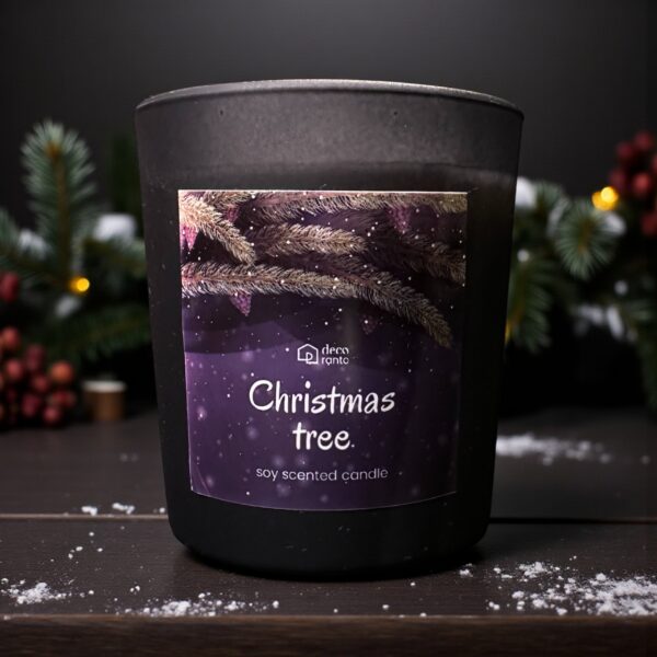6fc1c7557c5b7ae79da9e2b833b85cc7.jpg Świeca sojowa zapachowa CHRISTMAS TREE 2 w szklanym pojemniku 190 ml