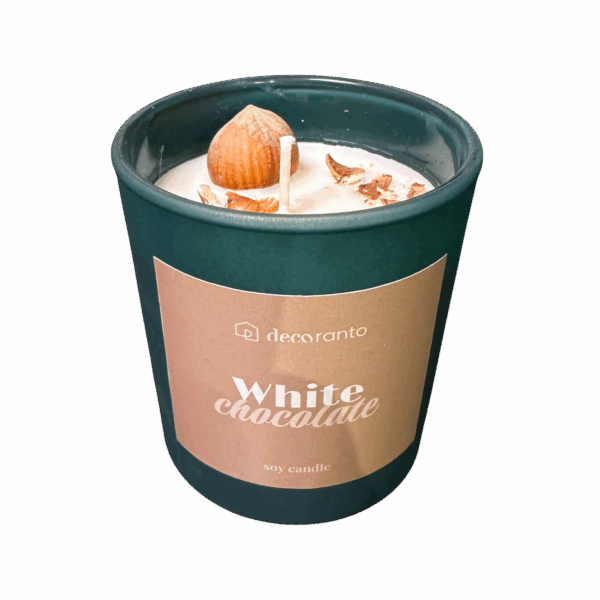 Świeca sojowa zapachowa ozdobna WHITE CHOCOLATE